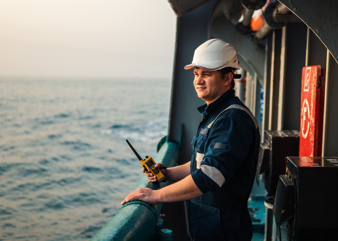 Crew member on a ship