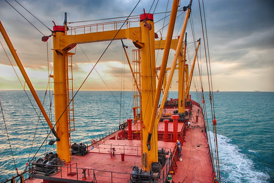 Dry bulk ship out at sea